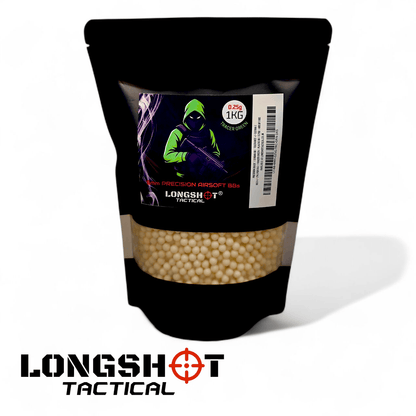 0.25g x 1KG Longshot Tactical Precision Tracer Green Airsoft BBs 6mm (4000R)
