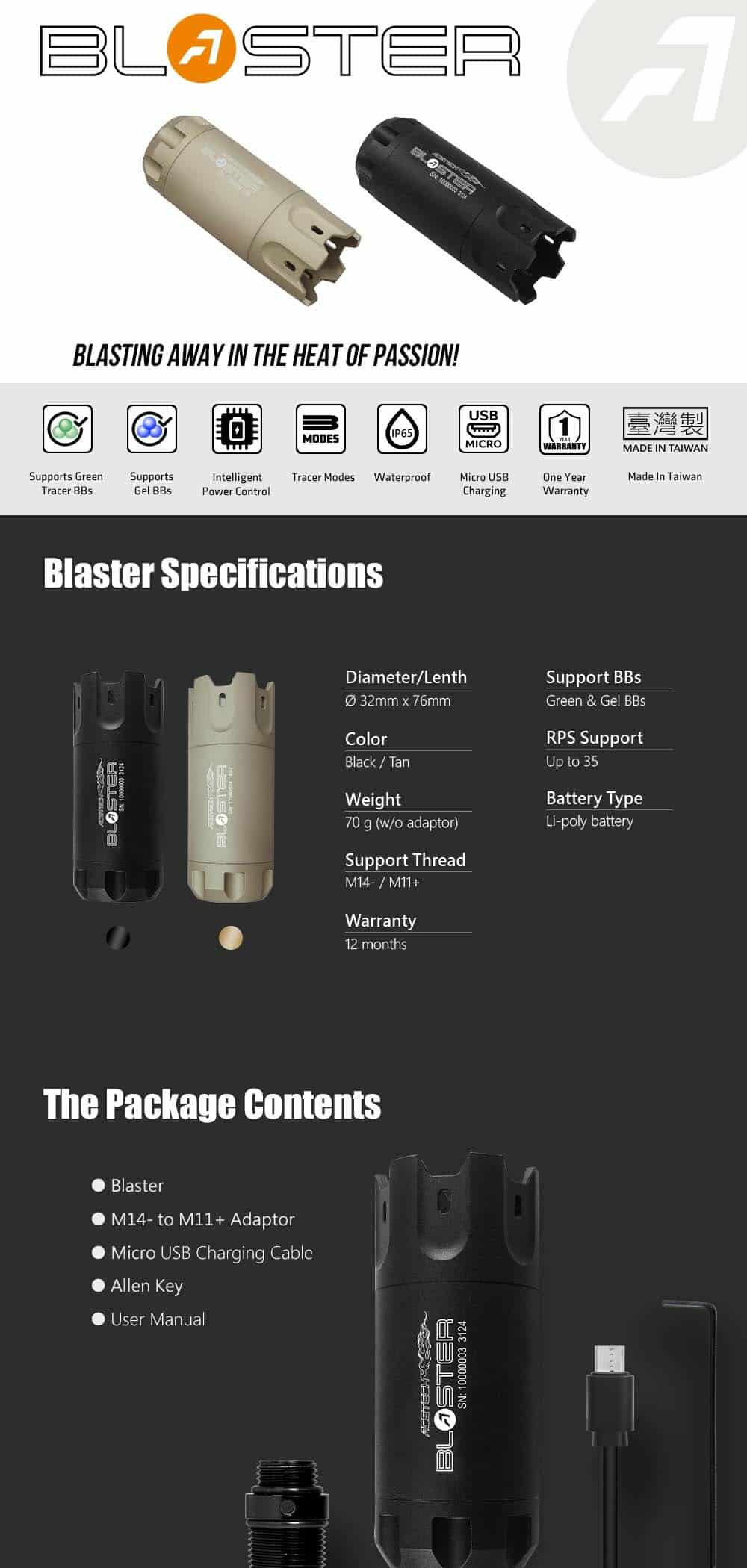 Acetech Blaster Tracer Unit (Tan)