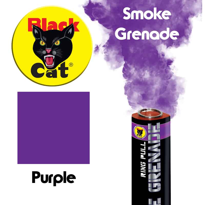 Black Cat Ring pull smoke grenade (Purple)