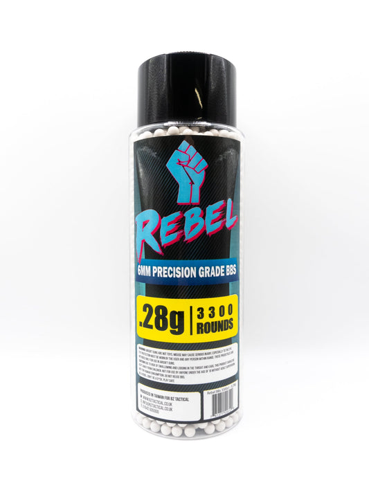 Rebel Precision 6mm BBs 3300ct Bottle - 0.28g