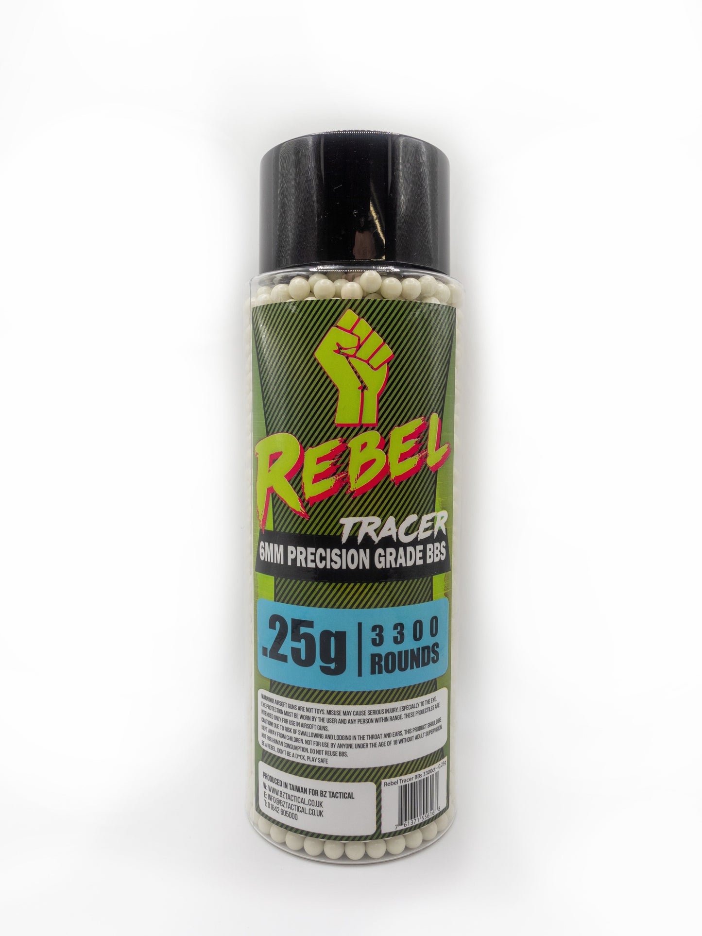 Rebel Precision 6mm Tracer BBs 3300ct Bottle - 0.25g