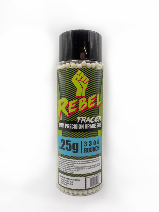 Rebel Precision 6mm Tracer BBs 3300ct Bottle - 0.25g