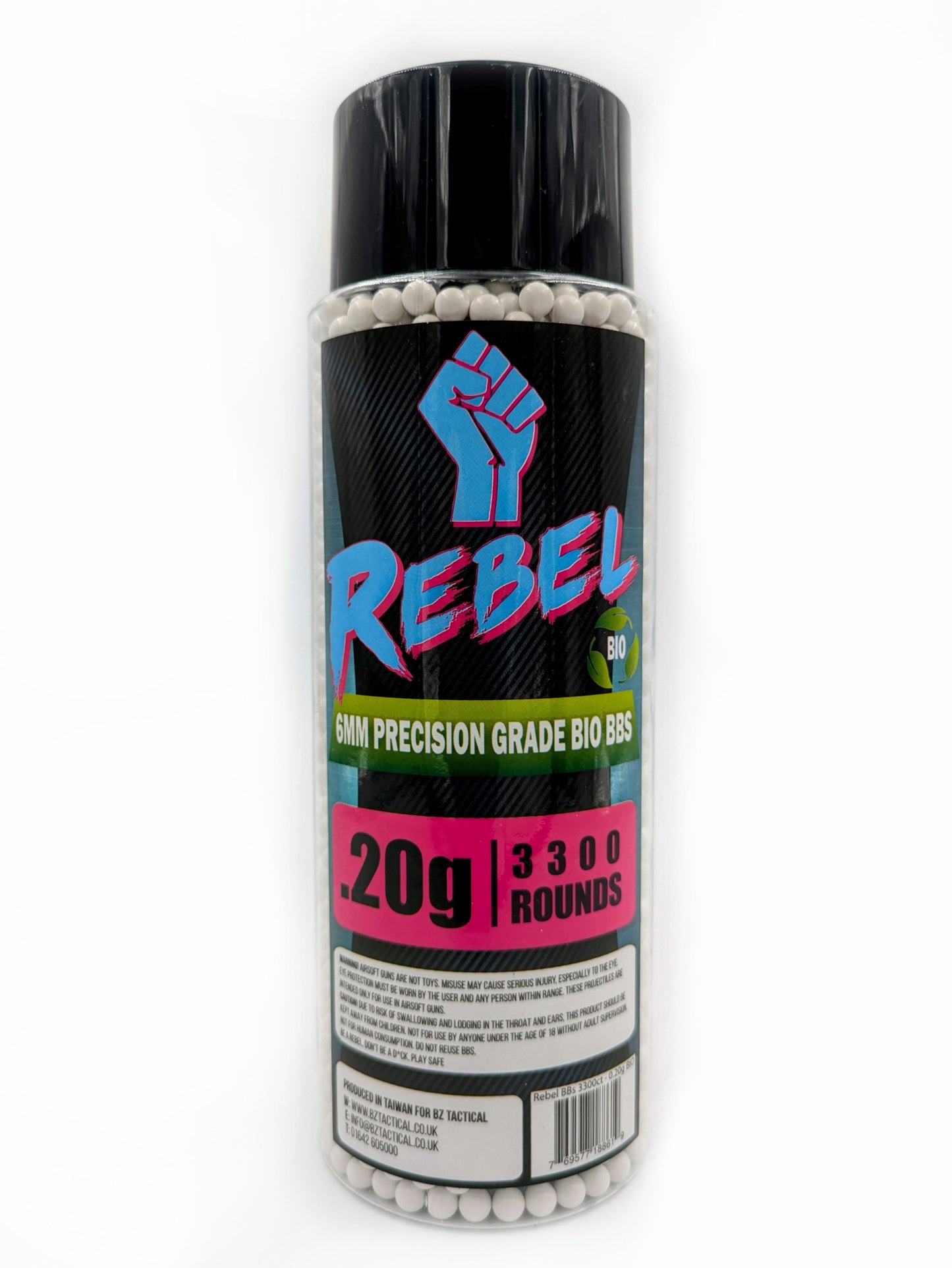 Rebel Precision 6mm BIO BBs 3300ct Bottle - 0.20g
