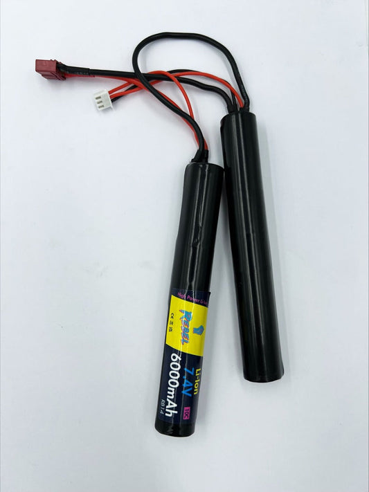 Rebel Battery - 6000mAh Li-Ion 7.4V 10C Nunchuck - Deans