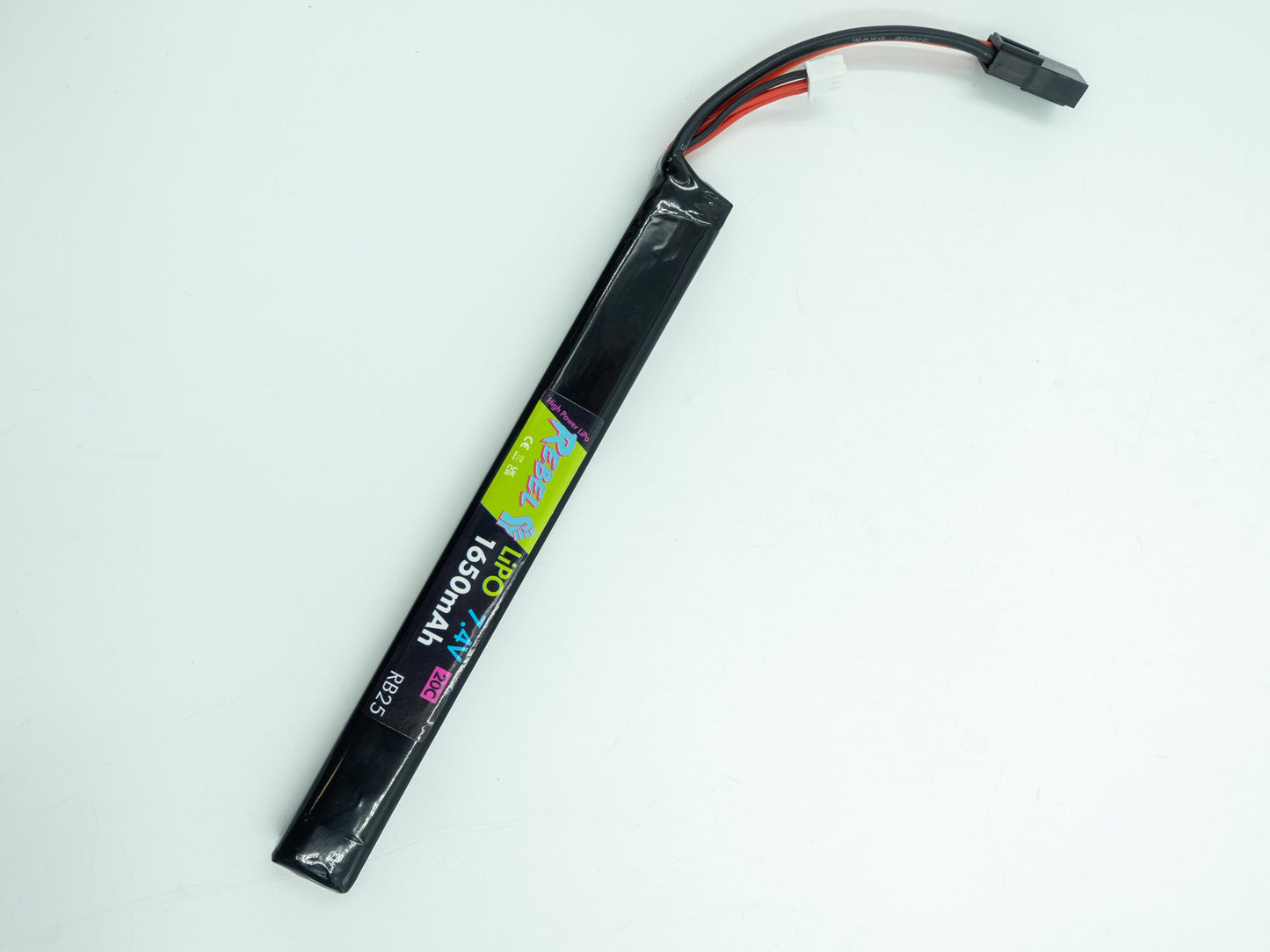 Rebel Battery - 1650mAh LiPo 7.4V 20C AK Stick Mini Tamiyla