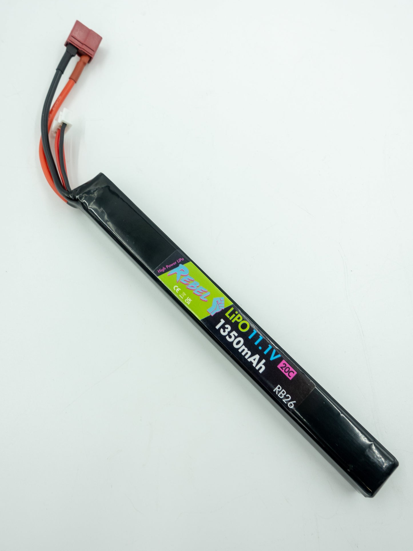 Rebel Battery - 1350mAh LiPo 11.1V 20C AK Stick - Deans