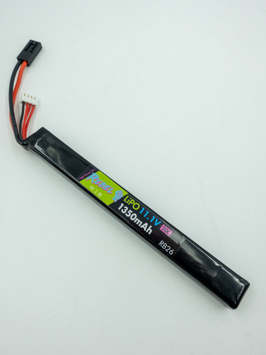 Rebel Battery - 1350mAh LiPo 11.1V 20C AK Stick